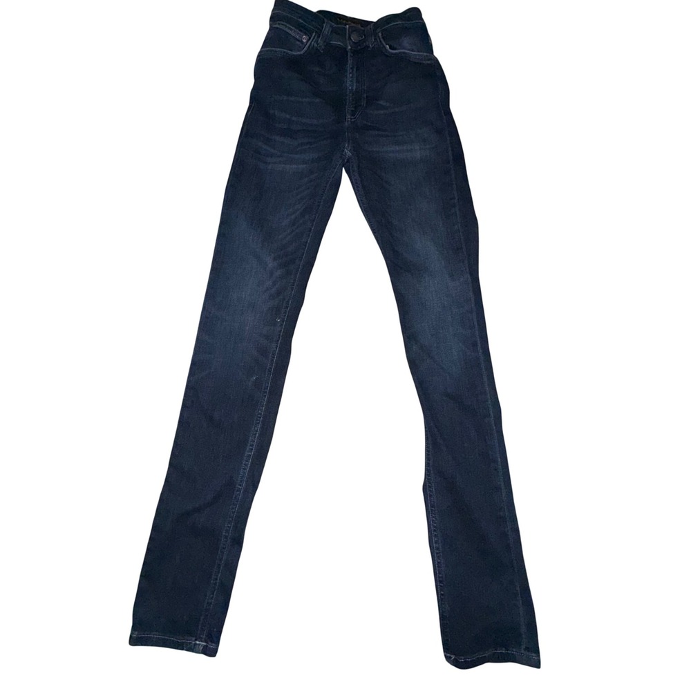 Nudie Jeans Co Mens Slim Dark Wash Organic Cotton Jeans‎ W28 L32 Indigo